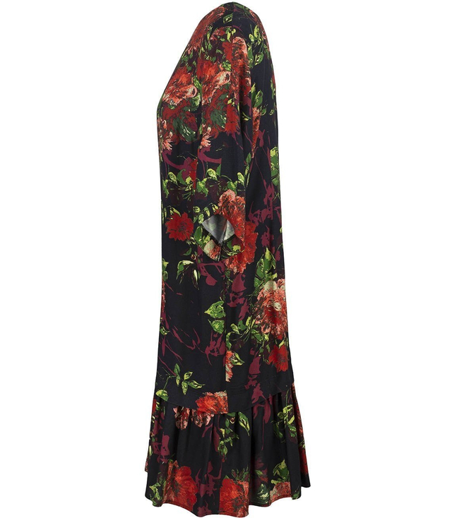 Jednoduché dámské šaty s volánem jarní šaty