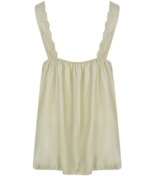 Saténový dlouhý top sexi krajkové pásky