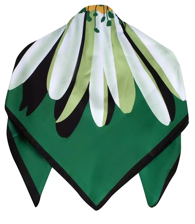 Elegantní šátek s obrovskou květinou