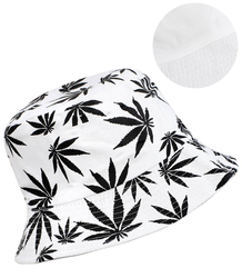 Oboustranná čepice BUCKET HAT potisk listů