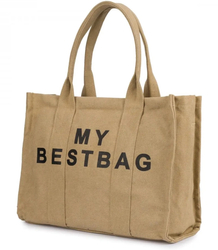 Velká jednobarevná nákupní taška s nápisem "My Bestbag