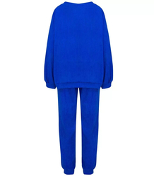 Dámská manšestrová tepláková souprava složená z mikiny a kalhot