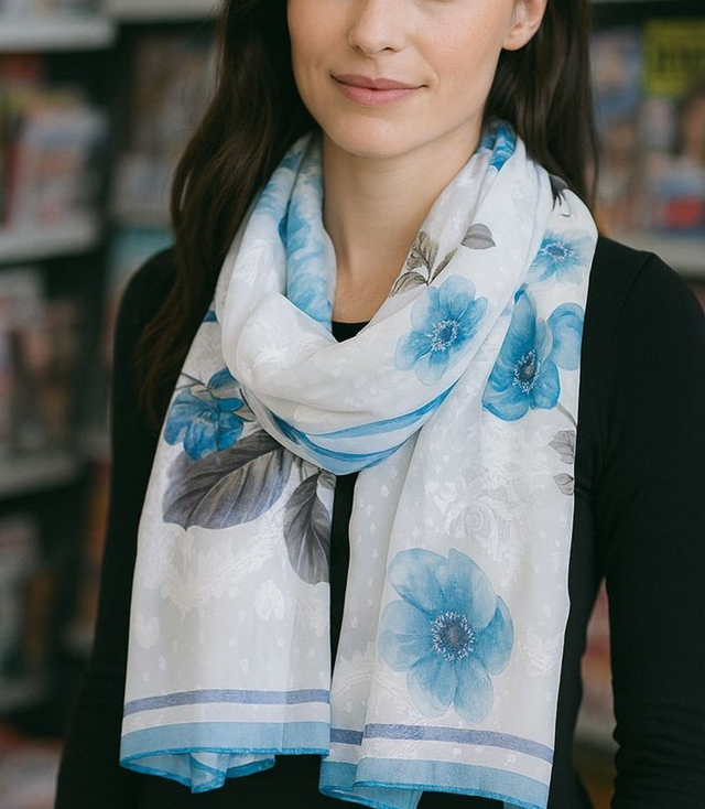 Dámský vzorovaný šátek 70x180