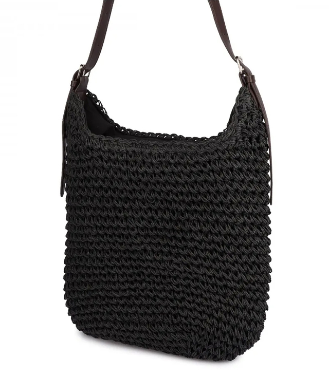 PARIS MILANO pletená kabelka s řemínkem z ekokůže