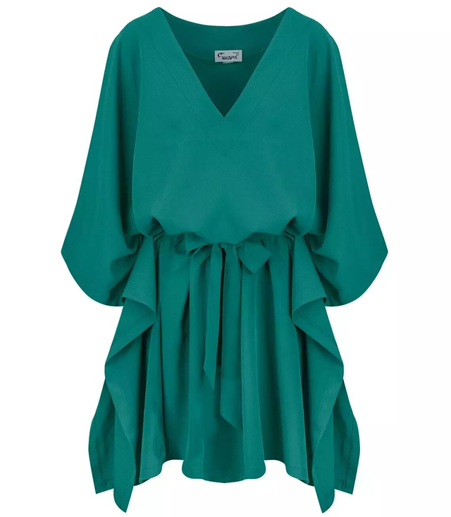 Krásné tunikové šaty netopýří motýl