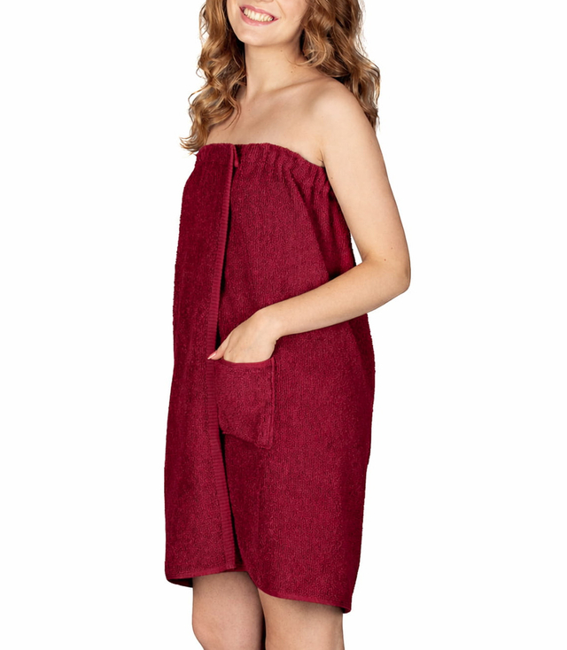 Bavlněné froté pareo Sauna s kapsou