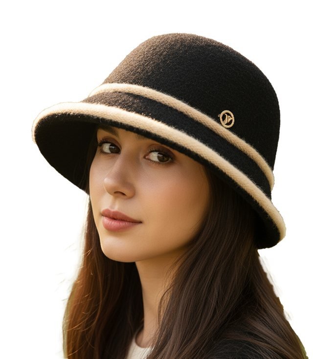 Dámský klobouk cloche patch flower