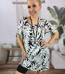 VALERIA vzorovaná tunika s přívěskem