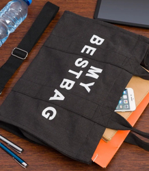Velká jednobarevná nákupní taška s nápisem "My Bestbag