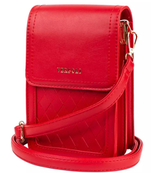 Malá sáčková kabelka s klopou s prošívanou přední stranou