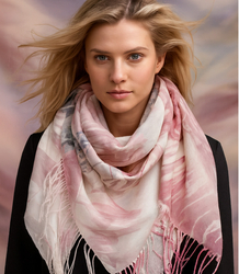 Dámský šátek s květinovým vzorem 100x100