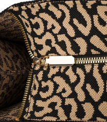 Stylová nákupní taška s leopardím potiskem a nápisem PARIS