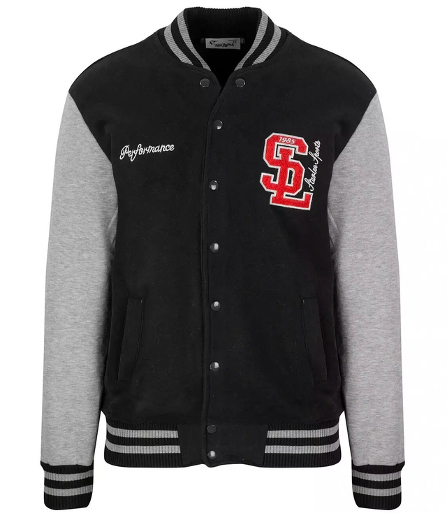 Teplá mikina bomber UNISEX s baseballovou výšivkou