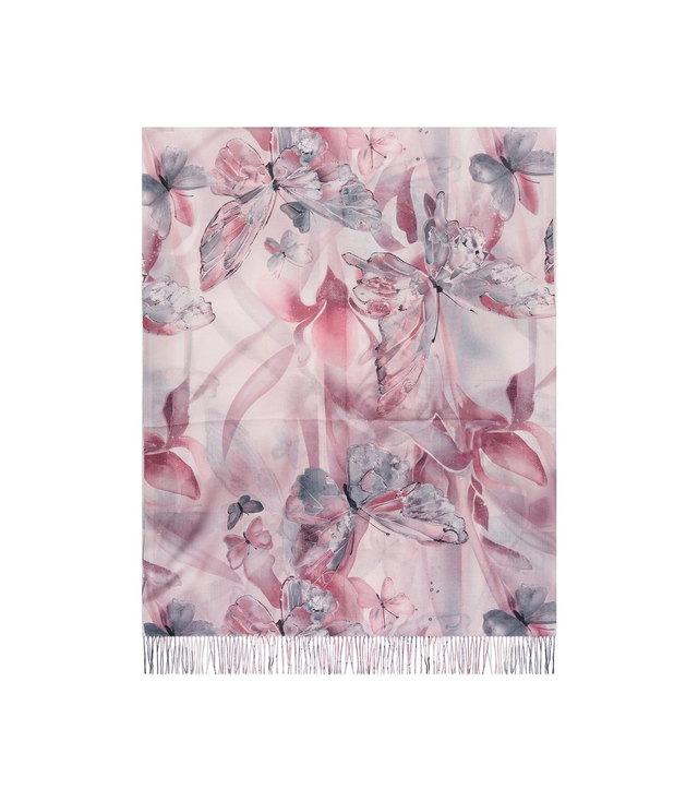 Dámský stylový šátek s potiskem motýlů 180x70