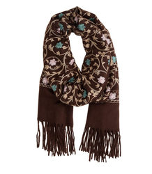 Dámská vzorovaná šála s třásněmi 