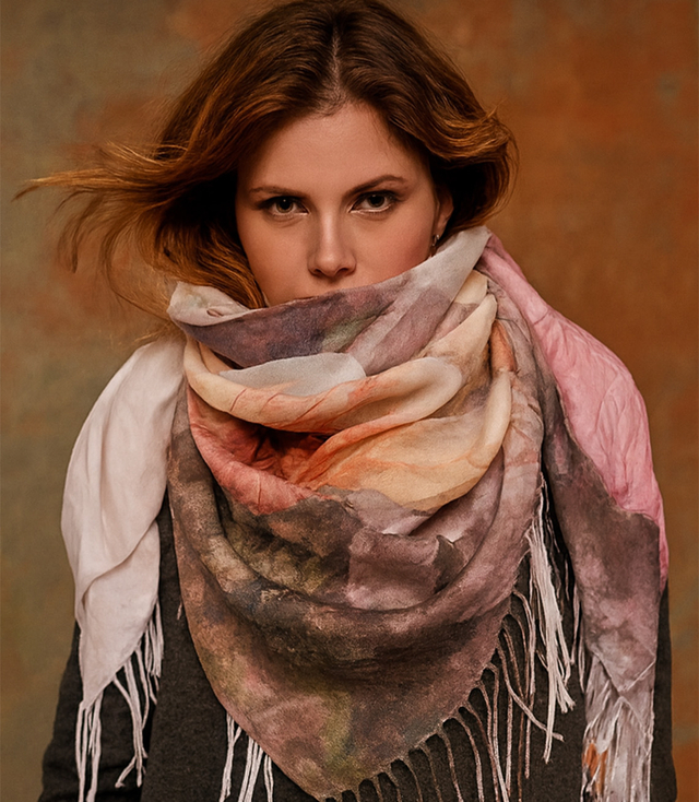 Dámský šátek s květinovým vzorem 100x100