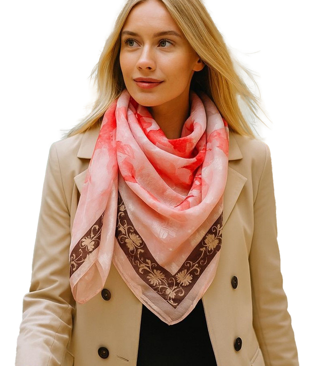 Elegantní dámská šála s šíleným vzorem 70x70