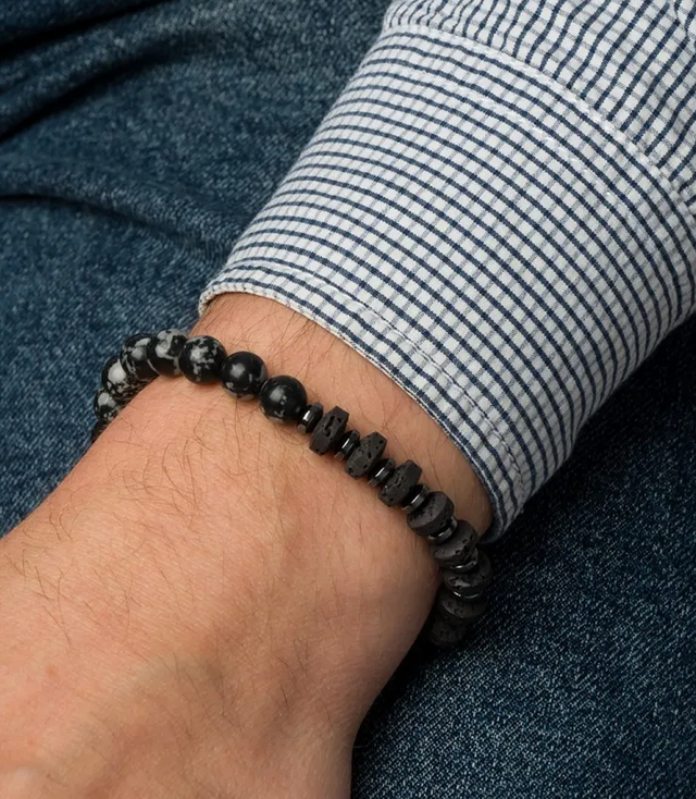 Pánský náramek s přírodními kameny