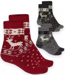 Univerzální teplé ponožky vlněné sobí 3-PAK