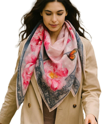 Elegantní dámská šála s šíleným vzorem 70x70