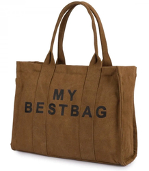 Velká jednobarevná nákupní taška s nápisem "My Bestbag