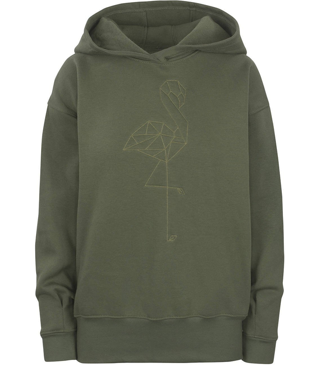 ORIGAMI mikina s kapucí s plameňákem