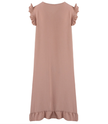 Volné letní midi šaty oversize s volány, HONEY