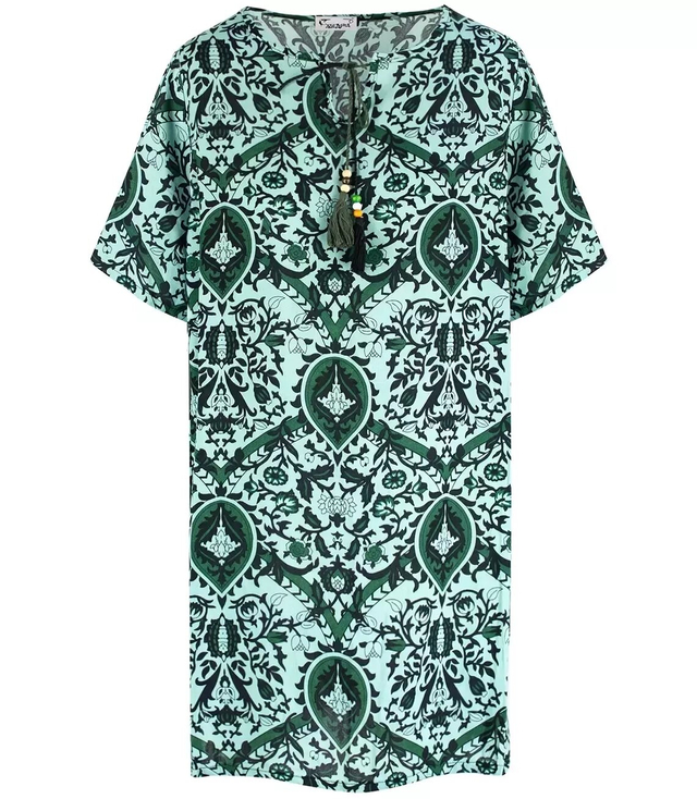 Letní šaty volná tunika barevné vzory NINA