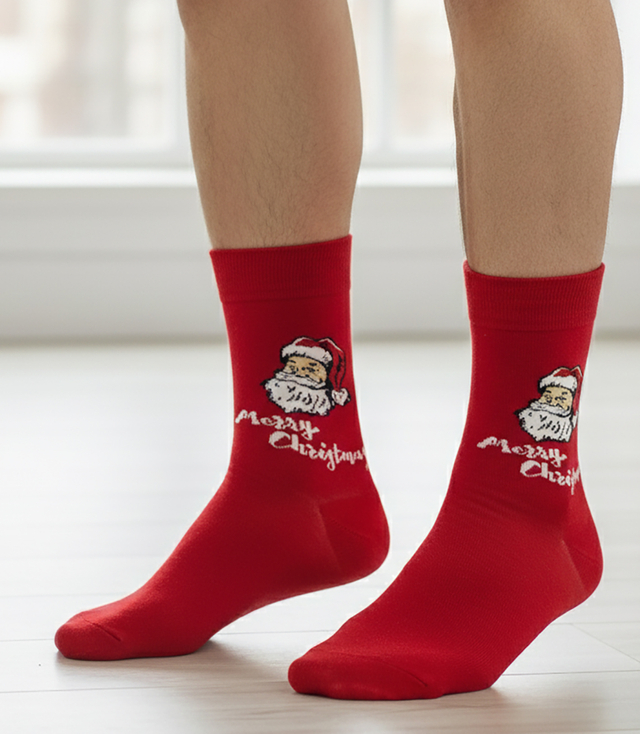 Pánské vánoční ponožky - zimní, teplé, vánoční vzory