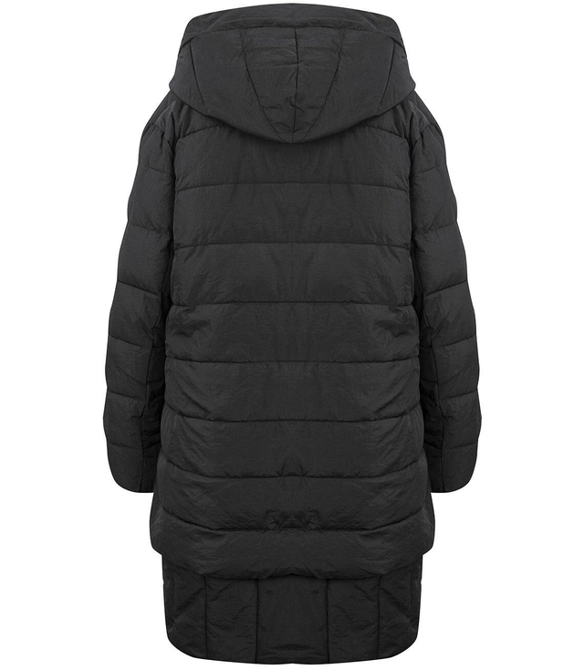 Černý dlouhý zimní kabát OVERSIZE bunda