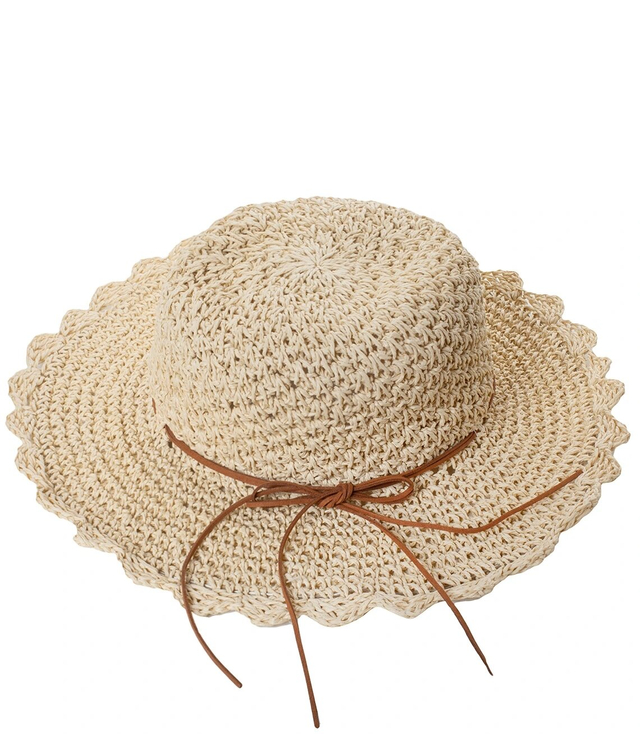 Módní velký pletený dámský klobouk s okouzlujícím okrajem