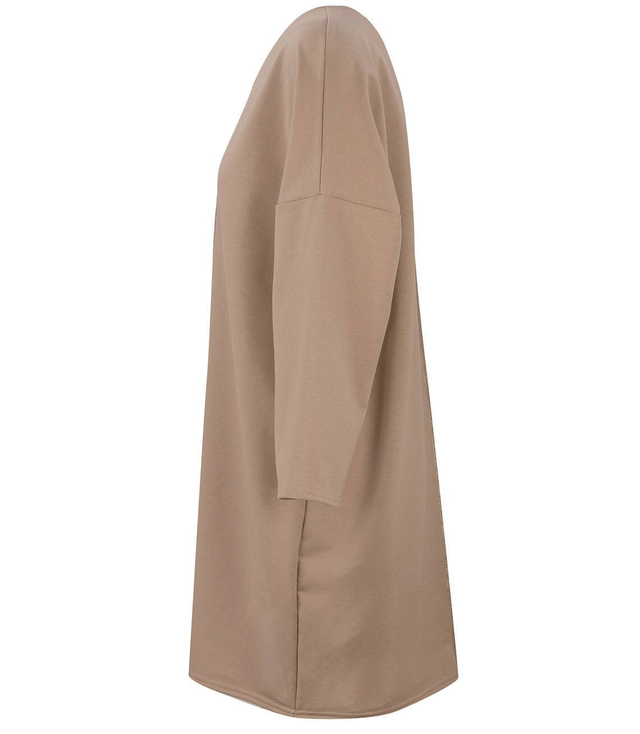 Rovné mikinové šaty s páskou