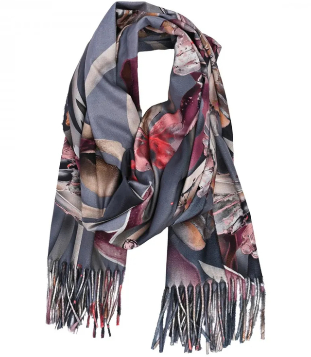 Šál střapec teplý motýl měkký hladký 180x70 cm