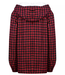 Károvaná košilová bunda s fleecovou podšívkou