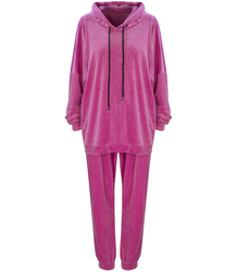 SPORT velurová mikina s kapucí PLUS SIZE Oversize