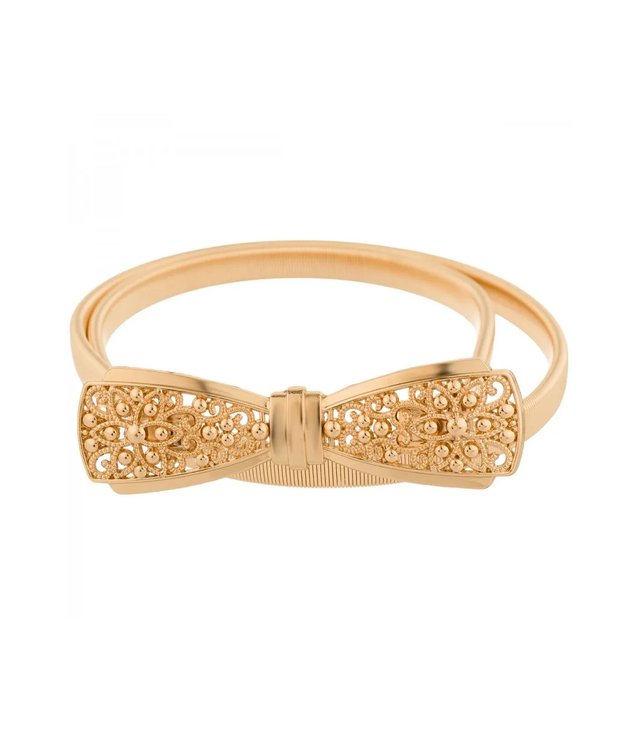 Dámský pásek s ozdobnou sponou k šatům