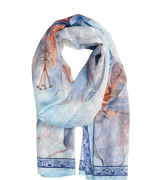 Dámský vzorovaný šátek 70x180