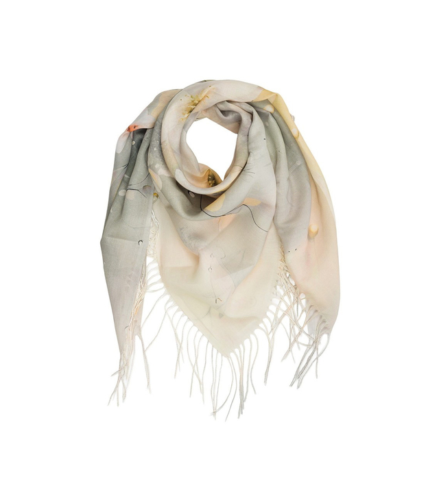 Dámská šála s květinovým vzorem 180x70