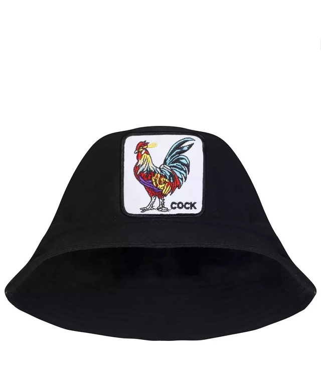 Oboustranná čepice BUCKET HAT s výšivkou kohouta