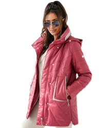 Dámská přechodná zateplená bunda Elegant Hood Na podzim MAGDA