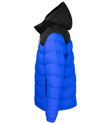 Teplá pánská prošívaná zimní bunda s kapucí