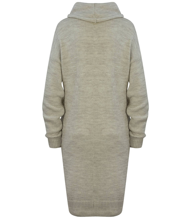 Pletené svetrové šaty s rolákem BASIC MIDI