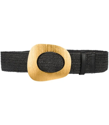 Pletený dámský opasek s velkou sponou