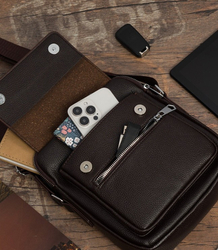 Pánská malá obdélníková polstrovaná taška elegantní