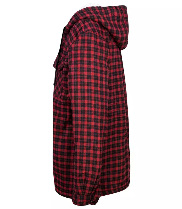 Károvaná košilová bunda s fleecovou podšívkou