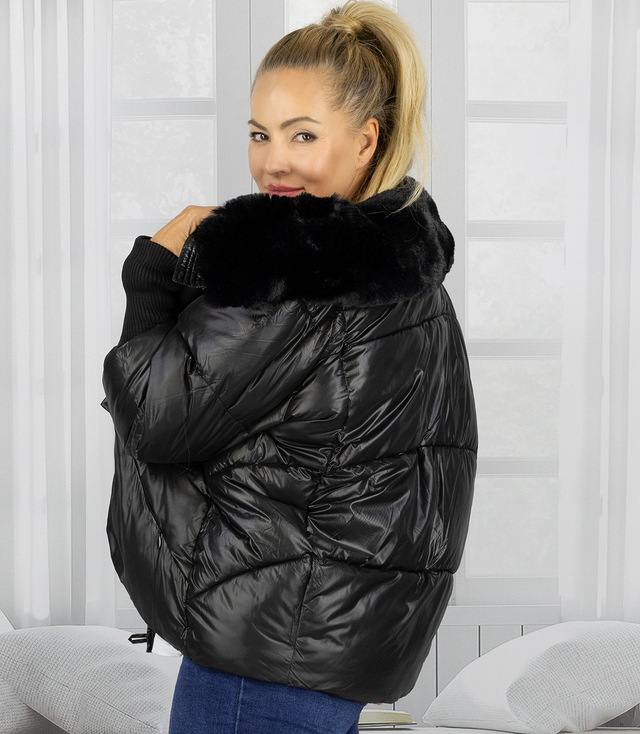 Zimní bunda s ozdobnou kožešinou na límci FIBI