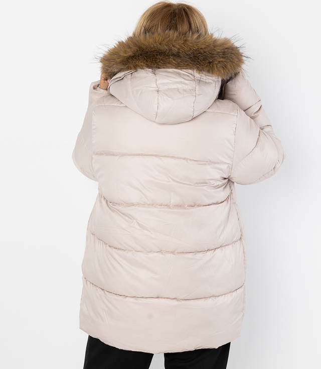 Teplá zimní bunda s kožešinovou kapucí URBAN EXPLORER PLUS SIZE