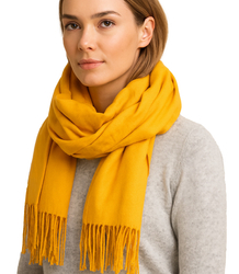 Měkká velká šála s třásněmi klasická