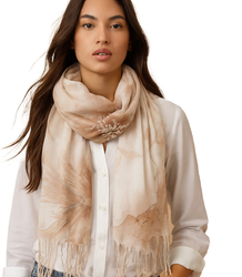 Dámská šála s květinovým vzorem 180x70