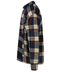 Teplá fleecová kostkovaná pánská košile zateplená kožešinou